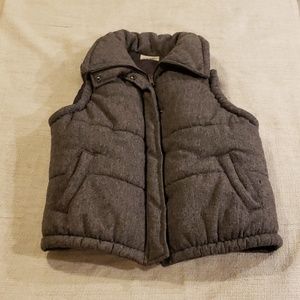 Wool blend puffer vest - large
